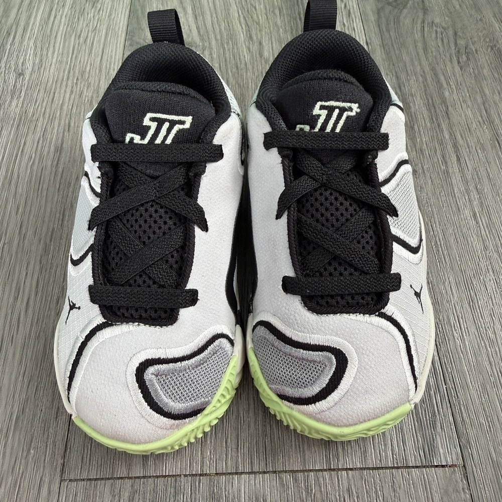 Nike Tatum 3 Toddler Sneakers Size 8C Platinum Tint Black Kids Jordans EUC Box - Picture 2 of 8